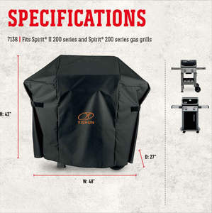 Housse de barbecue robuste, imperméable, anti-UV, résistante aux hautes températures, sur mesure, en Oxford, pour barbecue extérieur - Product Image 5