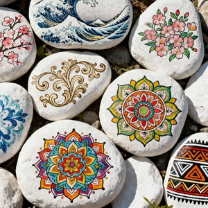 Piedras pintables Blancanieves: no absorbentes para niños, pintura de rocas y escondite de jardín | Venta al por mayor a granel - Product Image 3