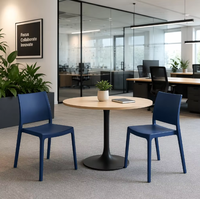 Chaises de salle à manger modernes en plastique, empilables, légères, robustes, colorées, avec dossier, pour salon, cuisine, table à manger