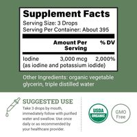 Solution d'Iode de Lugol à 2% en Gros, Personnalisable, Gouttes Liquides Biologiques pour le Soutien de la Thyroïde, Antioxydant, Compléments Alimentaires pour la Santé