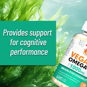 Complément Alimentaire Végétalien Oméga-3 et Coenzyme Q10 en Gélules Molles pour la Santé Cognitive et Oculaire des Adultes, Prix de Gros, 120 Gélules - Product Image 6