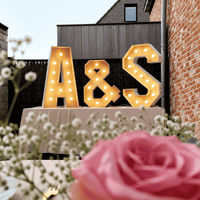 Grandes lettres lumineuses pour décorations de fête d'anniversaire, événements, ballons, toile de fond photo