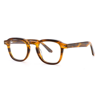 Monture de lunettes optiques carrées rétro en acétate, monture intégrale, unisexe, lunettes de mode, logo de marque personnalisé OEM
