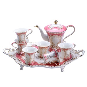 Customized British Pink Afternoon <b>Tea</b> <b>Set</b> Ceramic Coffee and <b>Tea</b> <b>Set</b> - Product Image 5