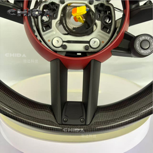 พวงมาลัยคาร์บอนไฟเบอร์แบบกำหนดเองสำหรับรถยนต์ Porsche 911 718 Cayman 718 <span class=keywords><strong>GTS</strong></span> 918 Spyder CARRERA GT <span class=keywords><strong>Cayenne</strong></span> MACAN Panamera - Product Image 4