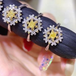 Nhẫn Kim Cương Tự Nhiên Thật 18K Nhẫn Vàng Nữ Cưới Nhẫn Kim Cương Bướm Thiết Kế Sống Động Nhẫn Vàng Hồng 18K - Product Image 1