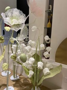 La <span class=keywords><strong>carta</strong></span> <span class=keywords><strong>di</strong></span> seta dell'organza della rosa del <span class=keywords><strong>papavero</strong></span> dell'anemone del fiore gigante H-168 può essere personalizzata - Product Image 6