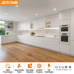 Mueble <span class=keywords><strong>de</strong></span> <span class=keywords><strong>Cocina</strong></span> Moderno en Forma <span class=keywords><strong>de</strong></span> L, Color Blanco Mate, con Fregadero, Diseño Personalizado <span class=keywords><strong>de</strong></span> Fábrica Certificada ISO - Product Image 1