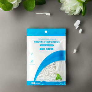 100 pièces de cure-<span class=keywords><strong>dents</strong></span> à <span class=keywords><strong>fil</strong></span> <span class=keywords><strong>dentaire</strong></span> menthe, sans rupture ni déchirure, du fabricant - Product Image 1