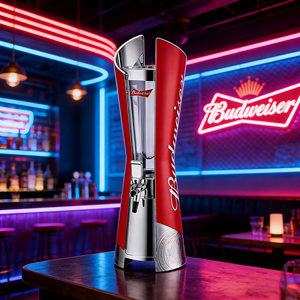 Distributeur de bière <span class=keywords><strong>Bud</strong></span> Light personnalisé de 3 litres, écologique, avec lumières LED et tube à glace - Product Image 5