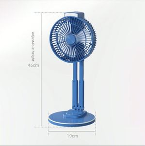 Ventilateur de table à batterie 1500 mAh avec lumière, vent puissant, chargement USB, économie d'énergie, commande plastique, ventilateur mécanique - Product Image 2