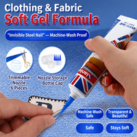 Colle textile flexible lavable transparente permanente pour réparation de vêtements et de cuir Nianlida 50mL