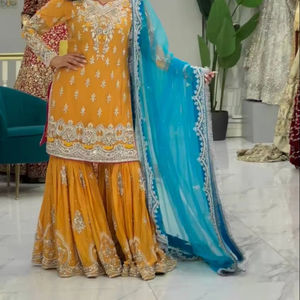 ชุดเดรสสตรีสไตล์บอลลีวู้ดชุดปาร์ตี้ผ้าจอร์เจีย - Product Image 6