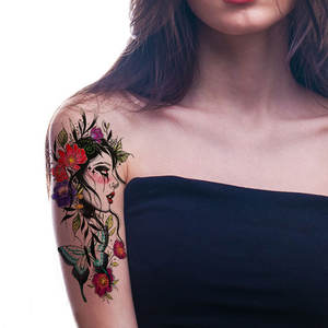 <span class=keywords><strong>Vintage</strong></span> tatuaggi temporanei per gli uomini delle donne di Halloween Cool Eagle disegni di fiori Sexy per il viso vecchia scuola stile del Club del tatuaggio adesivi - Product Image 2