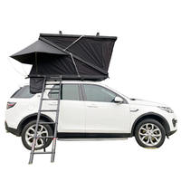 Tente de toit rigide, tente de toit triangulaire à ouverture rapide avec auvent extensible et échelle, tente de camping pour voiture en plein air, vente en gros
