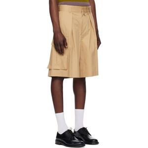 Custom Casual Cotton Twill Oversize Baggy <b>Shorts</b> Side <b>Pockets</b> Pleated Cargo <b>Shorts</b> <b>Zip</b> Fly Pleated <b>Shorts</b> for Men - Product Image 2