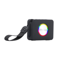 Speaker nirkabel BT kotak Mini tahan lama, pengeras suara aktif portabel 5W, Subwoofer kartu TF & USB LED RGB warna-warni tahan lama