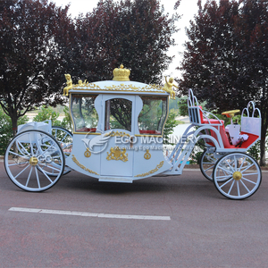 Calèche royale électrique personnalisée à 4 roues, calèches robustes tirées par des chevaux à vendre pour le transport spécial - Product Image 2