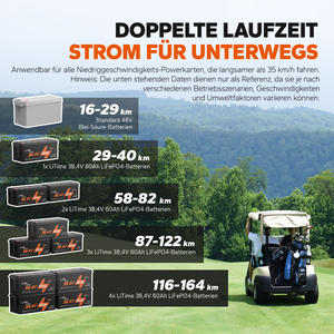 Batterie au lithium solaire 36V 60Ah longue durée de vie 4000 + cycles 100% DOD Lifepo4 batterie au lithium pour voiturette de golf - Product Image 4