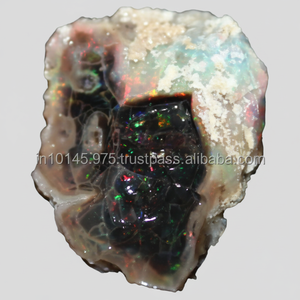 Vente en gros d'opale noire brute non traitée, pierre brute de haute qualité, fabrication et approvisionnement en gros de pierres semi-précieuses - Product Image 1