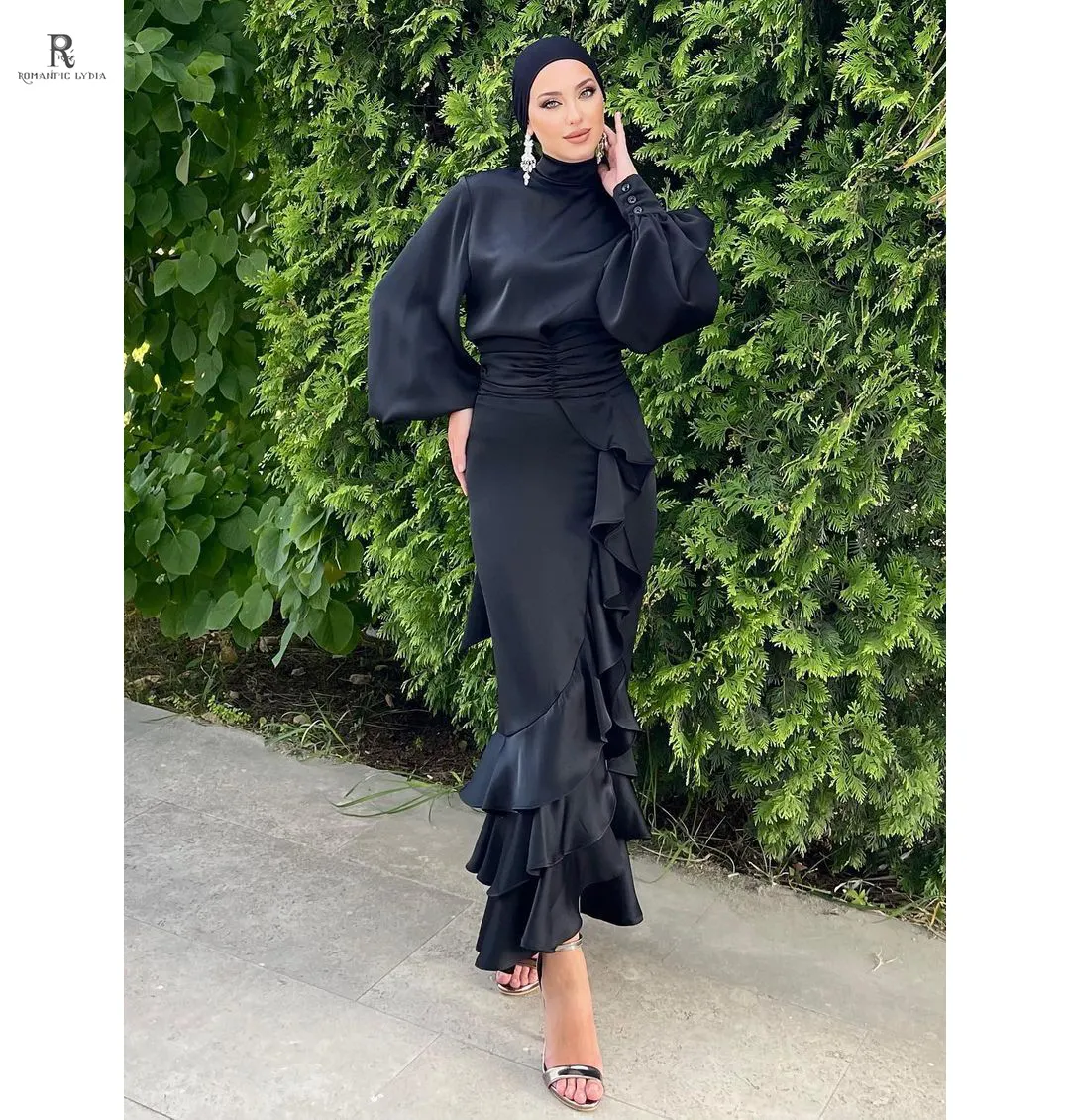 Wholesale Middle East Arab Dubai women modest two piece set tops and skirts for muslim women