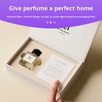 Boîte à parfum et huiles essentielles personnalisées, boîte rigide magnétique avec couvercle rabattable, emballage cadeau en papier avec taille personnalisée