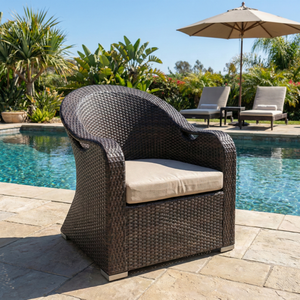 Nouveau Fauteuil d'extérieur en rotin minimaliste, moderne, en gros, directement <span class=keywords><strong>de</strong></span> l'usine, en promotion, pour patio, <span class=keywords><strong>jardin</strong></span>, balcon, café - Product Image 2