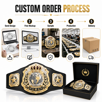 Ceinture de champion personnalisée pour la lutte, la boxe, le MMA, avec plaques en alliage de zinc, sangle en cuir véritable, logo personnalisé, ceinture de récompense