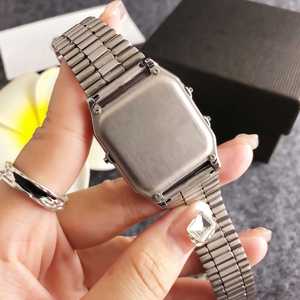 New Cổ Phiếu Phụ Nữ Đa Chức Năng Đồng Hồ Điện Tử Đôi Hiển Thị Thép Không Gỉ Ban Nhạc Đơn Giản Giản Dị Nhỏ Quay Số Báo Động - Product Image 5