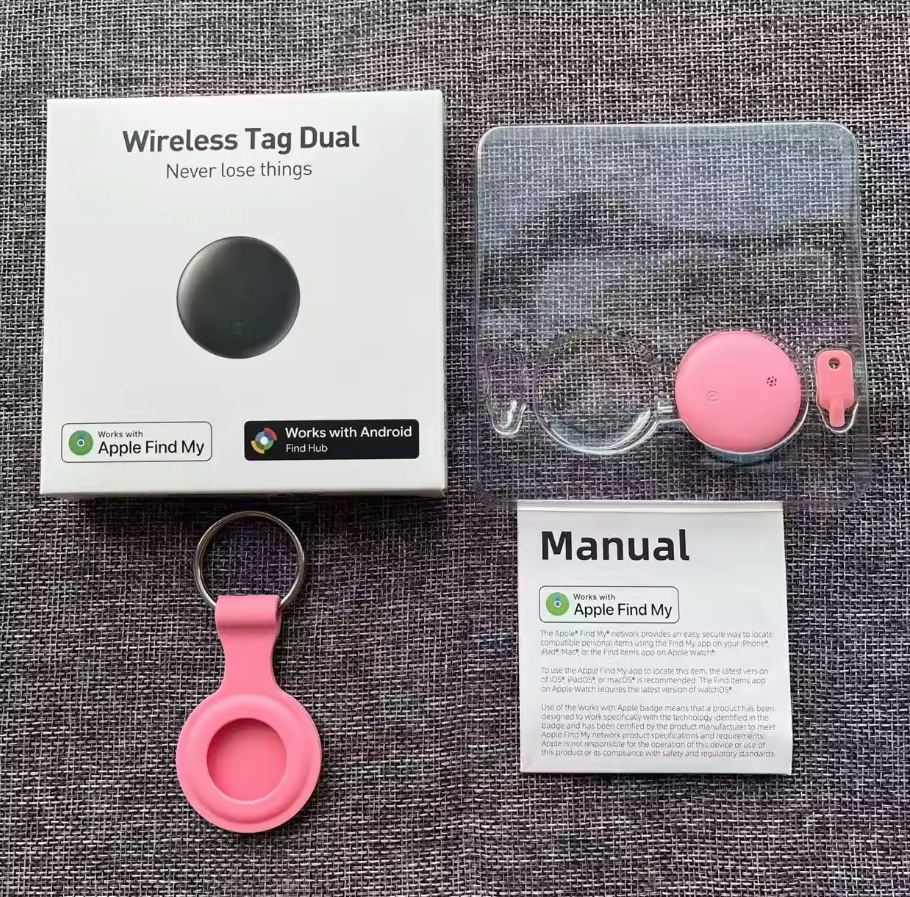 Etiqueta rosa con funda rosa (sistema dual)