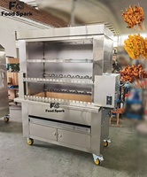 Machine à Kebab Rotatif Professionnel en Acier Inoxydable pour Poulet, Bœuf et Viande, Version Charbon Moyen-Orient, en Promotion