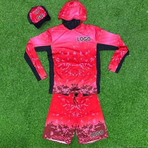 Vêtements de protection solaire UPF50 + à séchage rapide sur mesure ensembles d'été chemise de pêche à capuche avec Boardshorts chapeaux - Product Image 1