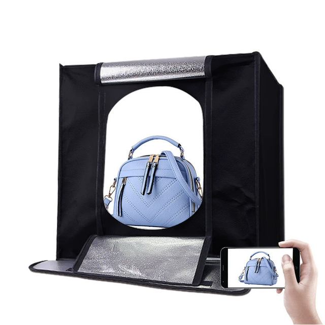 New 80CM 70W Recording Mini Photo Light Tent Shooting Cube Portable Foldable Photo Studio Box with Led Light Box