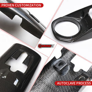 Kit d'intérieur de cabine en fibre de carbone sèche pour Ferrari 488, style OEM, protection du moteur, décoration - Product Image 3