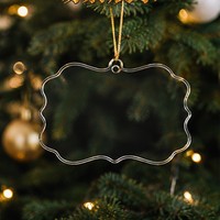 Ornement de Noël personnalisé en verre, pendentif en cristal sculpté, cadeau de fête pour enfants, décoration de la maison