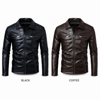 Blouson en cuir PU pour motard avec col pointu, épaulettes côtelées, design hydrofuge, personnalisable en gros