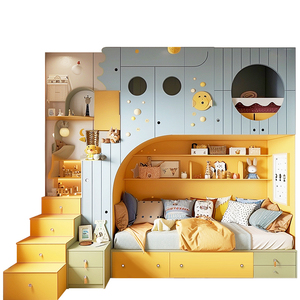 <span class=keywords><strong>Letto</strong></span> a Castello a Due Piani Colorato <span class=keywords><strong>Letto</strong></span> su Misura Progettato da AI Design Personalizzato per <span class=keywords><strong>Cameretta</strong></span> Bambini con Colori Vivaci - Product Image 5