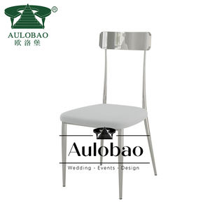 Chaises modernes de mariage d'acier inoxydable de conception pour la mariée et le marié président - Product Image 6