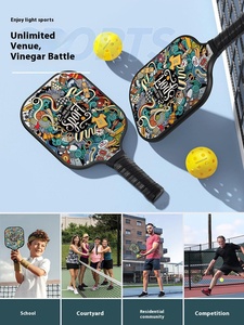 Factory Supply Custom Logo OEM Available Portable Fiberglass <strong>Paddle</strong> Pickleball Racket For Entertainment - Product Image 4