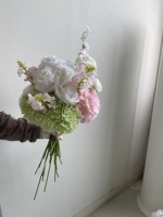 Bouquet de mariée en soie artificielle rose et violette, style coréen réaliste et romantique, fleurs artificielles pour mariage, décoration de la maison et du bureau, vente en gros