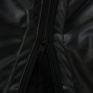 Wholesale Plus Size Black Lace Sexy <strong>Short</strong> Wrap Skirt Mini <strong>Leather</strong> Skirts With Zipper - Product Image 4
