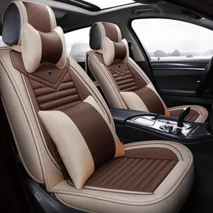 Manufacturer New Design 9Pcs Full Set Car Seat Cover Leather Cushion Car Seat Cover Luxury
