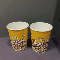 Seau jetable en papier simple paroi PE pour poulet et nuggets de maïs avec couvercle, marque RP, vente en gros