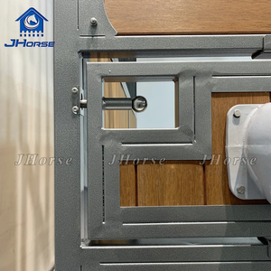 Painéis Frontais Portáteis de Bambu Galvanizado para Baias de Cavalos com Comedouro para Fazendas de Cavalos - Product Image 3