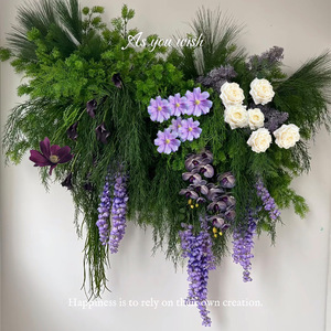 ช่อดอกไม้ประดิษฐ์ 100 ซม. สไตล์ธรรมชาติ สำหรับตกแต่งงานแต่งงาน ดอกไม้พลาสติกผสมผ้าไหมคุณภาพสูง - Product Image 1