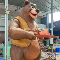 Modèle d'animatronique d'ours de dessin animé fabriqué ou animaux d'exposition sur le thème de la cabane, Ours Oncle