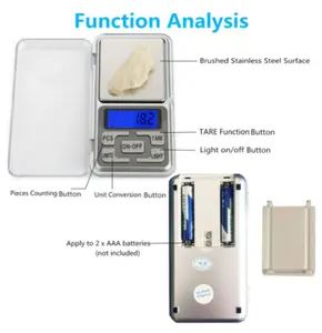 Factory Wholesale Mini Digital Pocket Scales Diamond Jewelry Gram Scale Pocket Portable Super Balance Gram Scale 0.01G