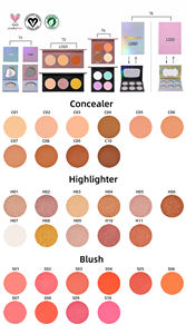 Paleta de <span class=keywords><strong>Maquillaje</strong></span> Vegano de un Solo Color, Corrector, Iluminador, Polvo, Rubor, Marca Privada - Product Image 6