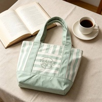 Sac fourre-tout en toile de coton brodé violet, réutilisable et écologique, avec fermeture éclair, disponible en échantillon, OEM ODM NOUVEAU