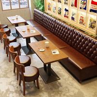Gebrauchte Leder-Chesterfield-Sitzbank im Retro-Stil mit Hoher Rückenlehne und Knopfheftung, Sofa für Cafés, Loungemöbel-Sets für Restaurants BT802